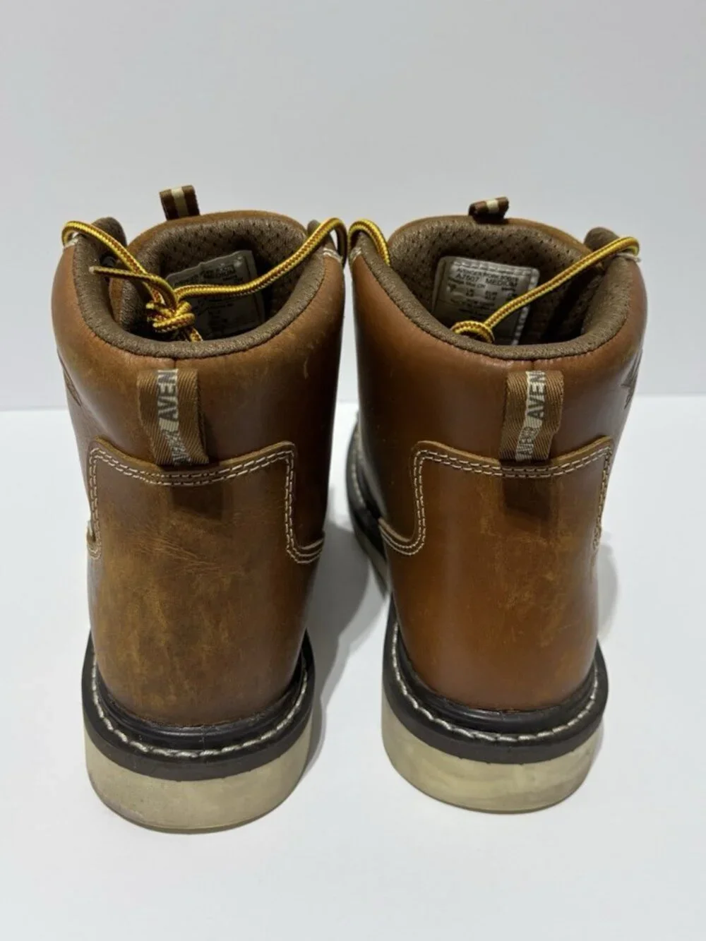 Avenger Men’s Wedge Moc Toe Waterproof Work Boots Brown, Size 9 M